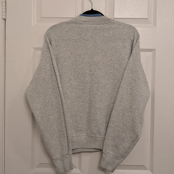 90s Interracial Angels Holiday Morning Sun Top Stitch Sweater M Grey Pullover - Picture 3 of 5